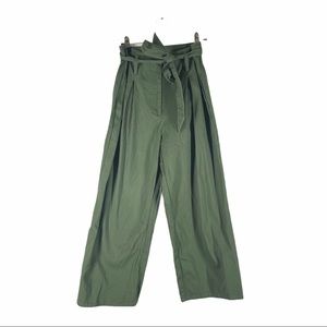 COTTON ON Green High Waist Wide Leg Paperbag Pants